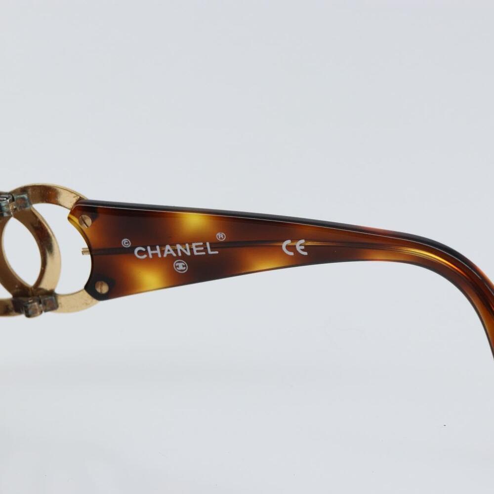 CHANEL COCO Mark Sunglasses plastic Brown CC Auth yk20054 - Picture 9 of 12